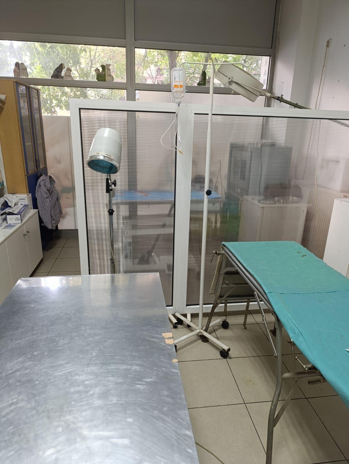 Prostorija za pregled u veterinarskoj ordinaciji Dr Goran u Nišu – sto za pregled pasa i mačaka